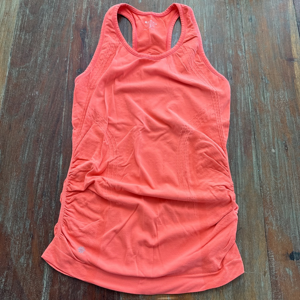 Athleta Orange Racerback Tank Top Women XS